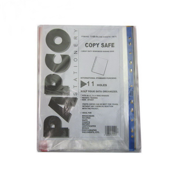 کاور کاغذ پاپکو اندیکس رنگی سایز A4 بسته 100 عددی